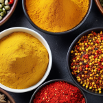 **

A vibrant, close-up shot of colorful spices and fresh vegetables arranged artfully. Focus on textures and colors. Include ingredients like saffron, cumin, and seasonal vegetables, highlighting the importance of fresh, high-quality components in cooking.

**